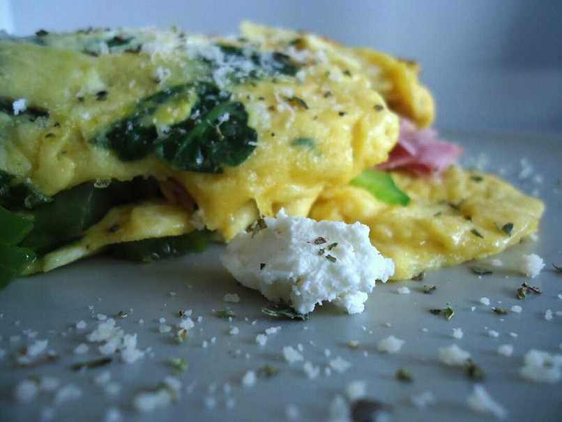 Breakfast Healthy Omelette in Mediterranean Style