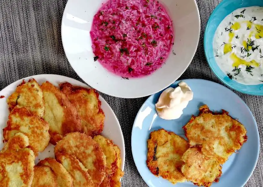 potato pancakes in Mediterranean style