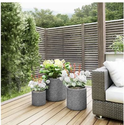 Pure Garden Fiber Clay Planter