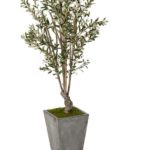 artificial olive tree in planter