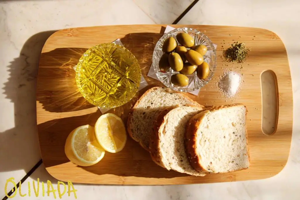 extra virgin olive oil bread dip platter